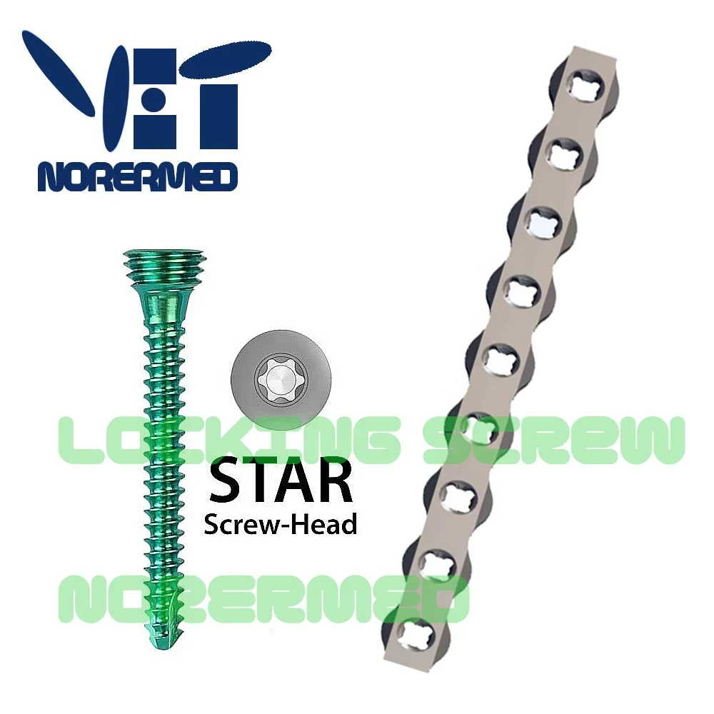 Veterinary Dog & Cat Orthopedic  Titanium Trauma  Poly Axial Multi Axial Locking Bone Plate Implant for Trauma Fragment Fixation