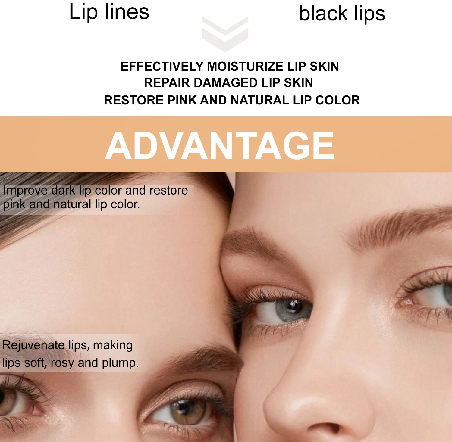 PANSLY Pink Lip Care Brightening Cream Removes Smoky Lip Color TURMERIC ROOT OIL Turmeric Lip Balm