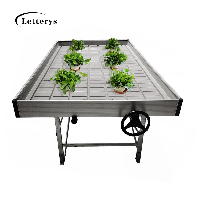 Greenhouse Ebb And Flow rolling bench growing table tidal  seedbed flood table