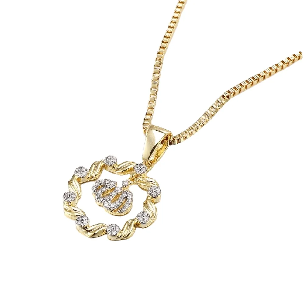 Sterling silver brand jewelry muslim gold pendant gold charms pendants brand jewelry