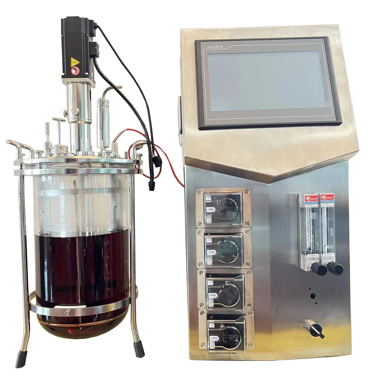 Ruiyuan Bioreactor Fermenter, Laboratory Glass fermentation tank