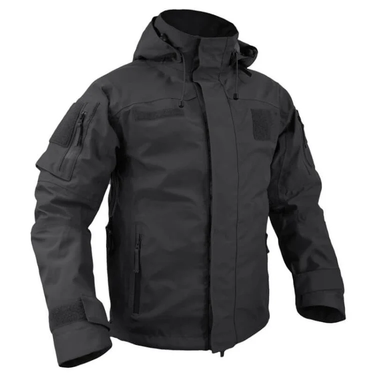 Оптовая продажа черная тактическая куртка Softshell безопасности с логотипом