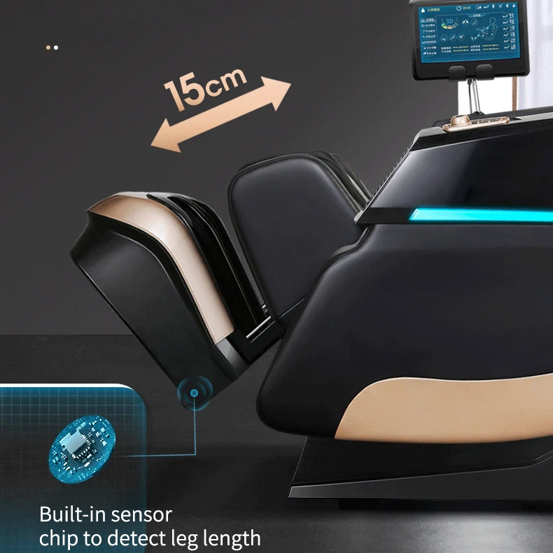 Современное роскошное 3d массажное сиденье Leercon SL Track электрическое интеллектуальное теплое кресло с откидывающейся спинкой для всего тела с нулевой гравитацией шиацу 4D массажное кресло