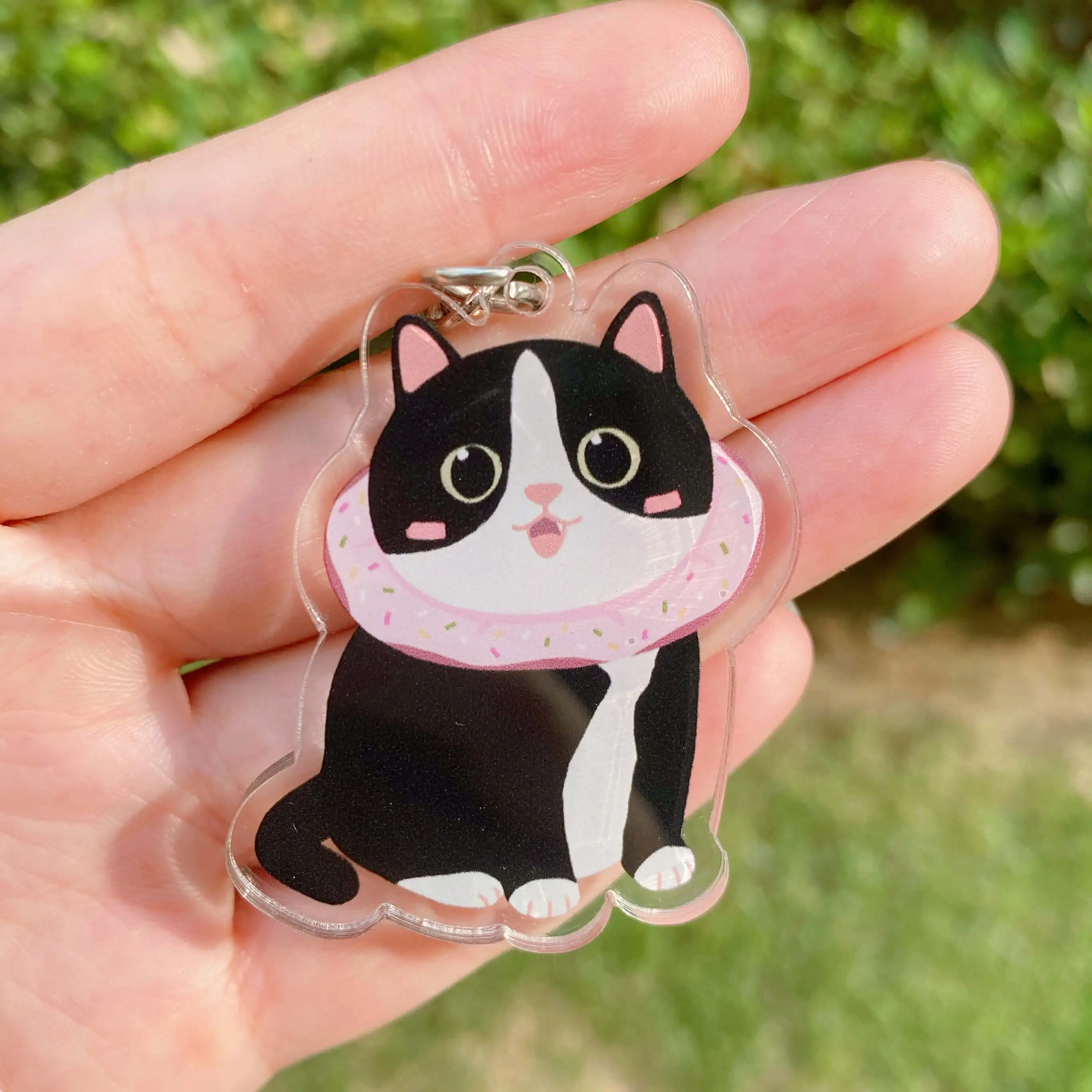 Сделанный на заказ эпоксидный Блестящий Шарм Звезда голографический акриловый брелок аниме милый