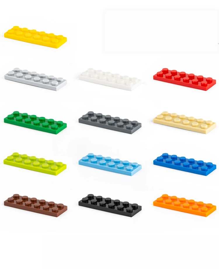 NO.3795 2 x 6  Plate  DIY Educational Assembling Plastic  Mini Building Block STEM Toys(100g/bag)about 58 Pieces for Legoing