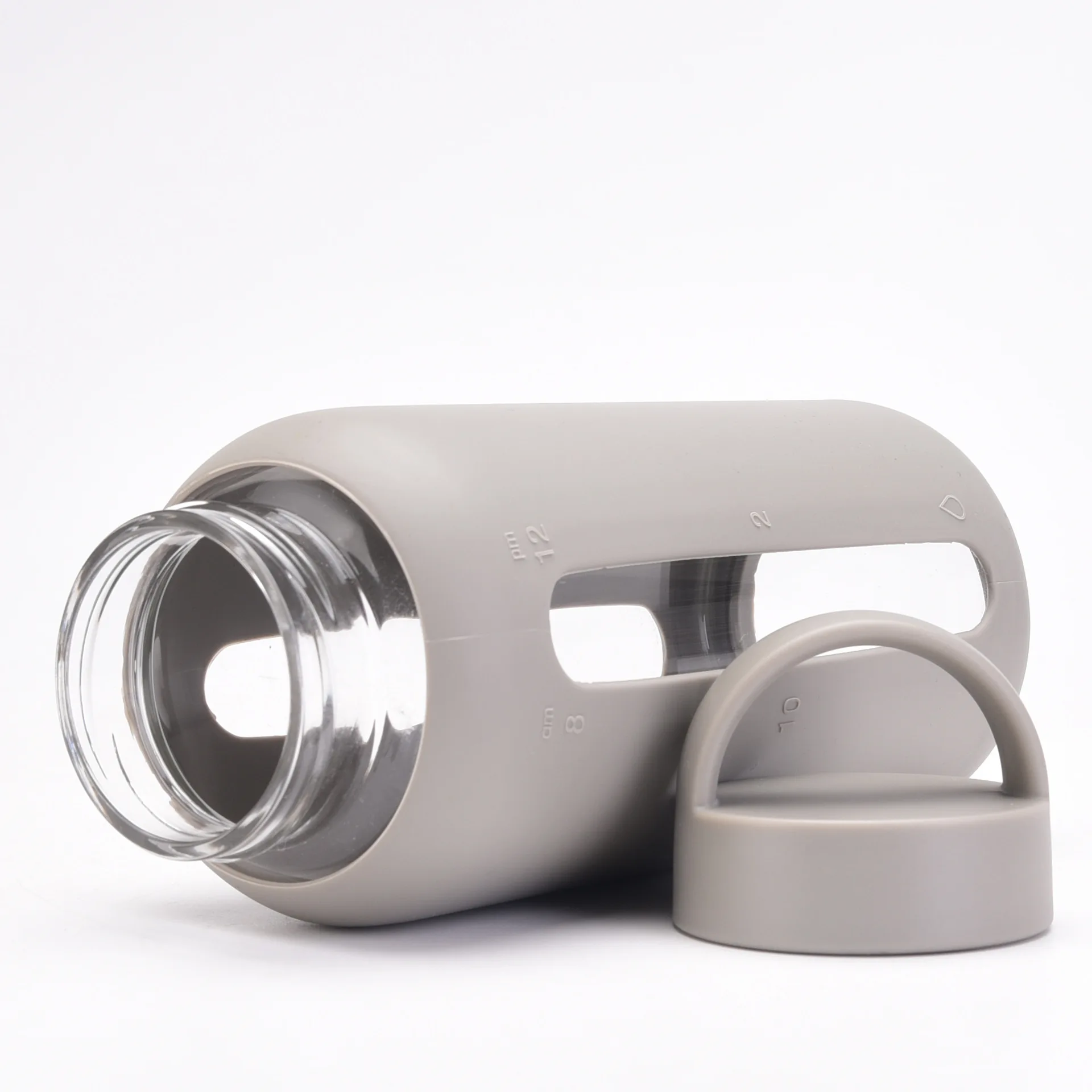 Gramfire 800ml Glass Water Bottles with Silicone Sleeve Sports Camping Travel Gym Water Bottle