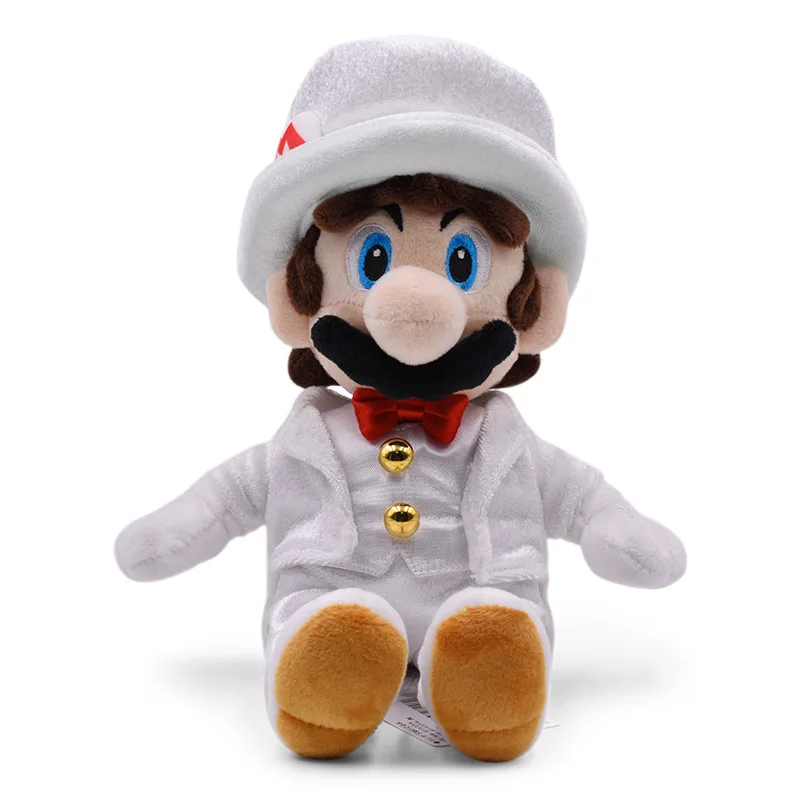 Super Mario Dress Wedding Dress Peach Princess Romantic Wedding Decoration Super Mario Plush Doll Plush Toys