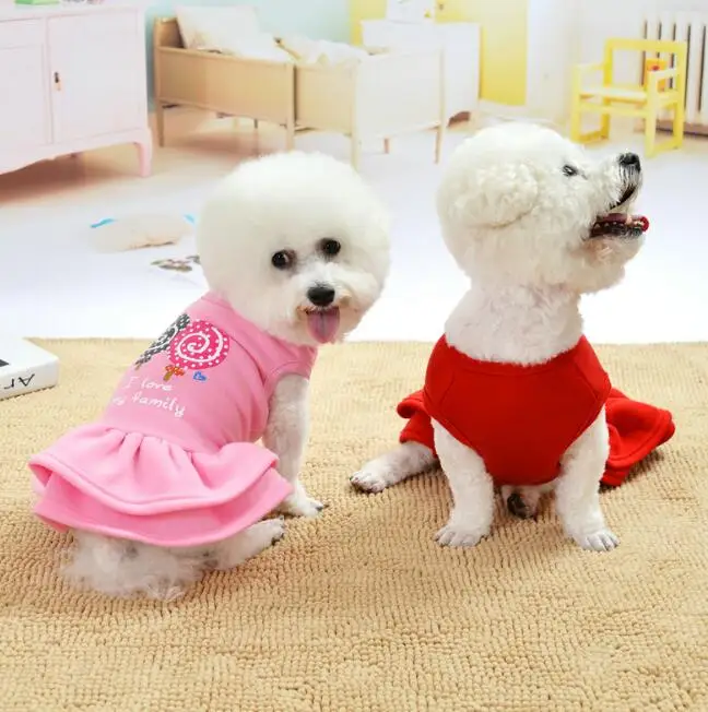 wholesale custom dog pet clothing lovely small dog skirt for girls pet dresses