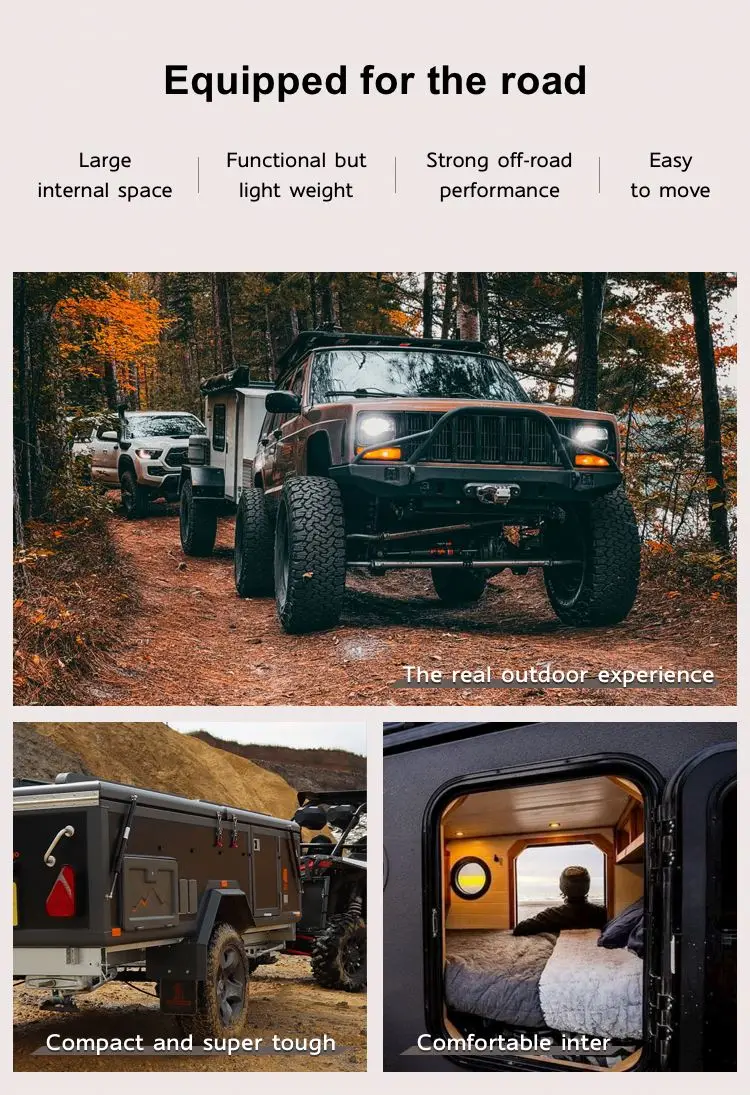 Guangtai Gx-19 26Ft Off Road Hybrid Caravan Travel Trailer Camper Rv Hauler Travel Trailer Overland Trailer Camper For Sale