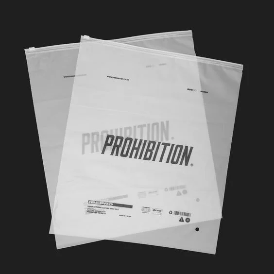 Матовая матовая биоразлагаемая пластиковая упаковка на молнии