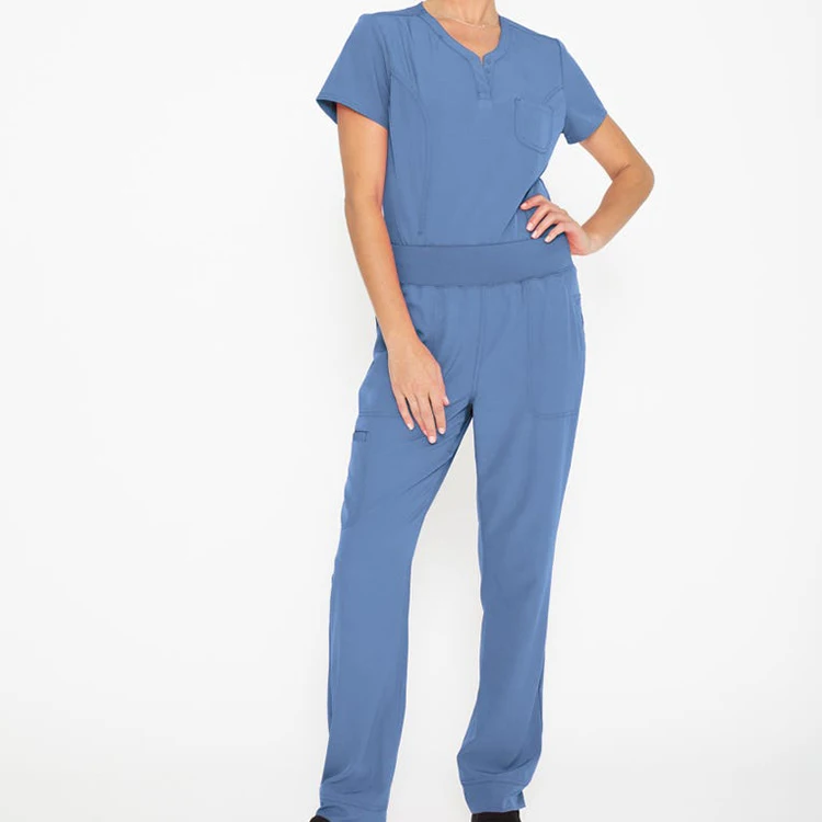 
Hot sale contemporary fit medical uniform hospital nursing scrubs suit stretch feeling athletic for female 