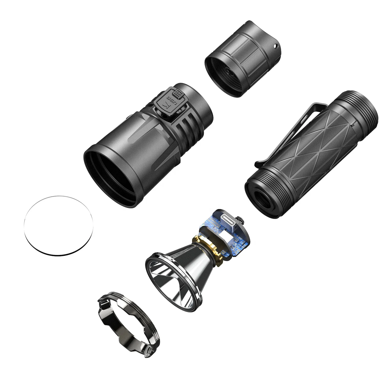 Аккумуляторный тактический фонарик Klarus XT21X Pro 4400 лм дальность луча 336 м аккумулятор