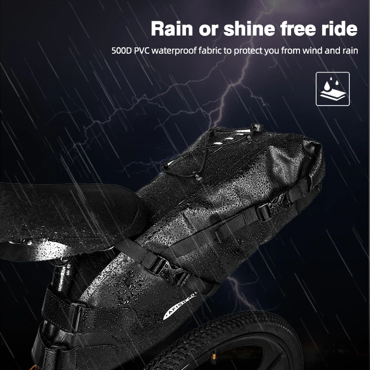 BESTOP High Quality Travel Bag 13L Large Capacity Black Mountain Cycling Bike Accessories Bicycle Tail Bag