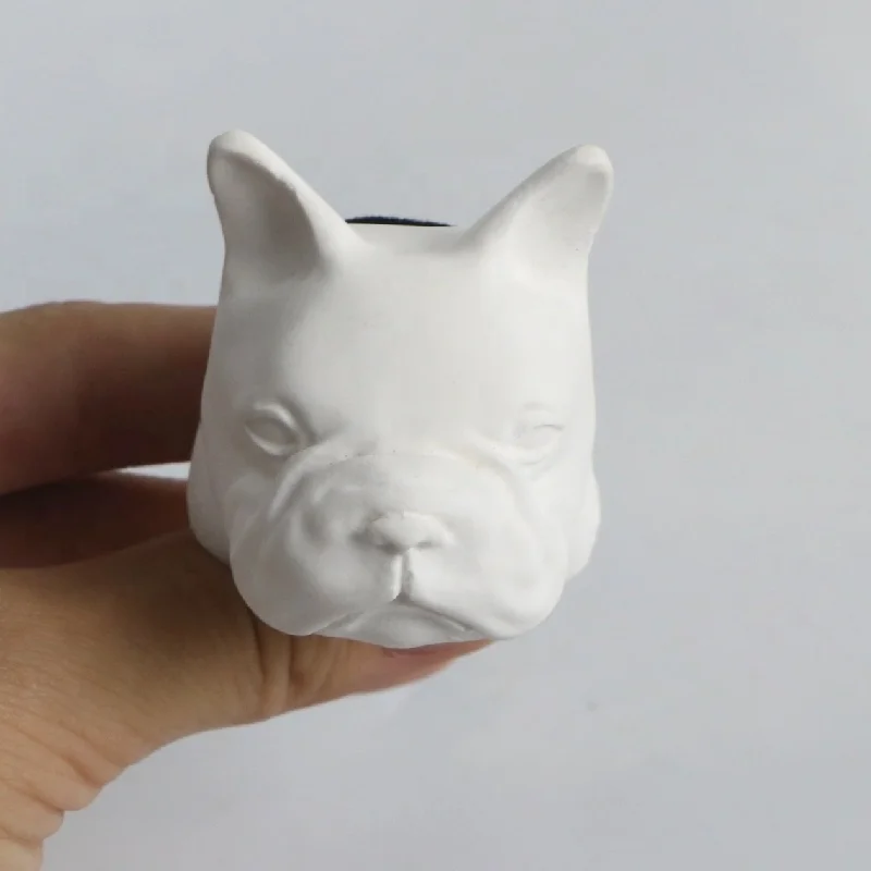 Factory Wholesale Fragrance Perfume Accessory Cute Ceramic Dog Shaped Ceramic Car Air Conditioner Vent Clip Air Freshener