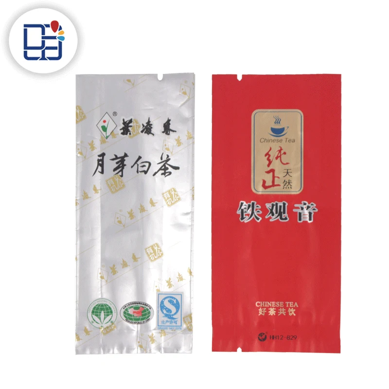 
OEM Chinese Supplier Custom Reusable Packaging Back Sealed Tea Bag Pouches 