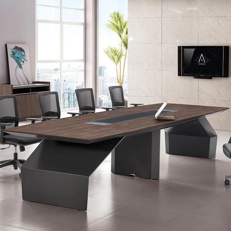 
Luxury Boardroom Rectangle Commercial meeting room furniture Big Conference Table 