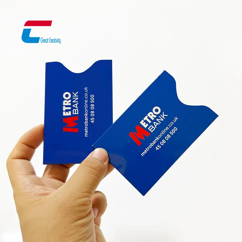 Customized card holder luxury packaging nfc card sleeves protector