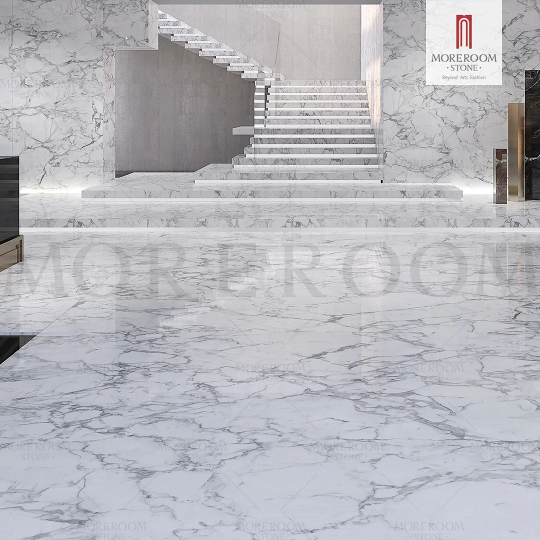 Statuario 1200*2600mm Porcelain Polish Glazed Slab Tile For Living Room Bathroom Hotel Project