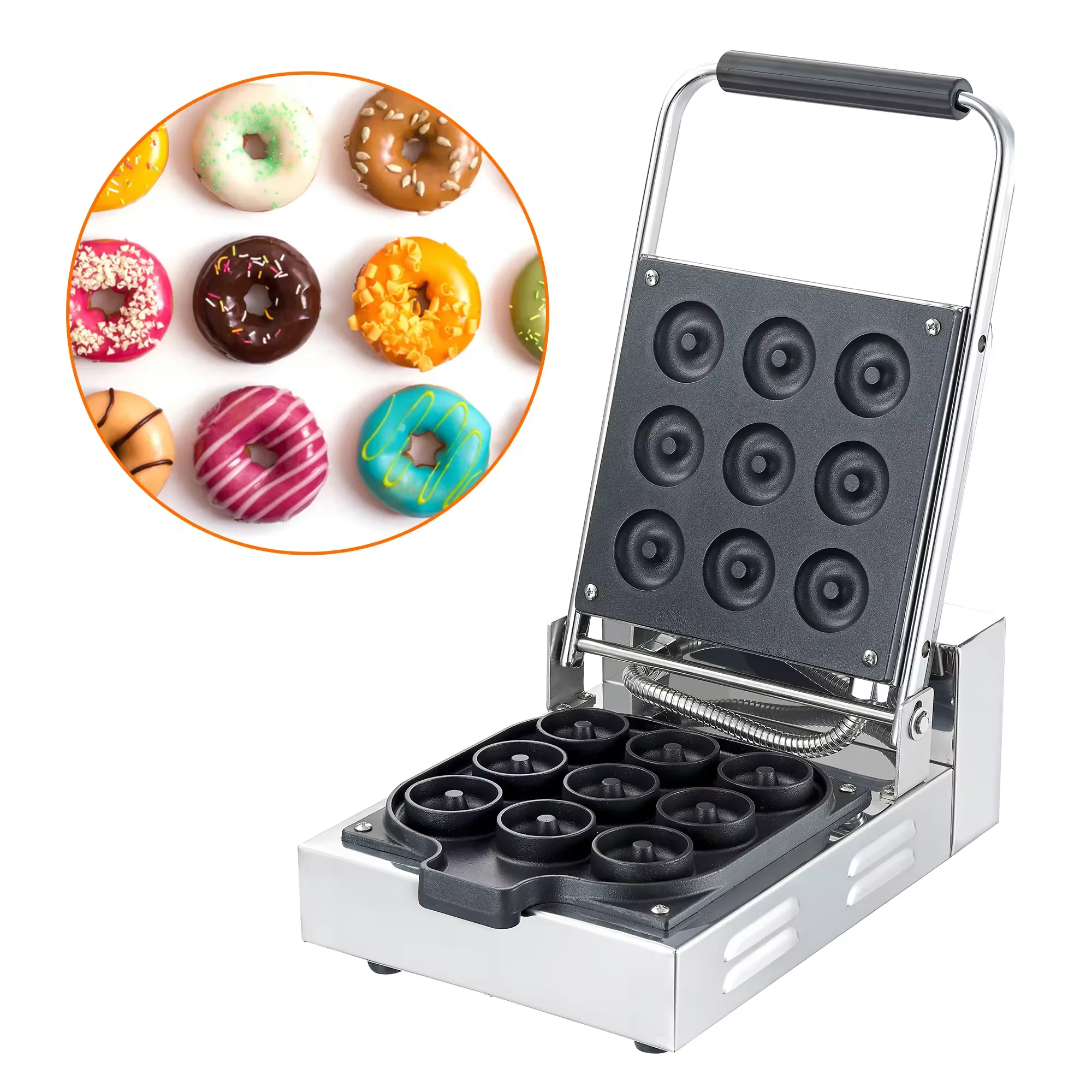 Wholesale price commercial small Electric Donut Machine/Doughnut Making Machine/double plates Snack Machine Vending For Home