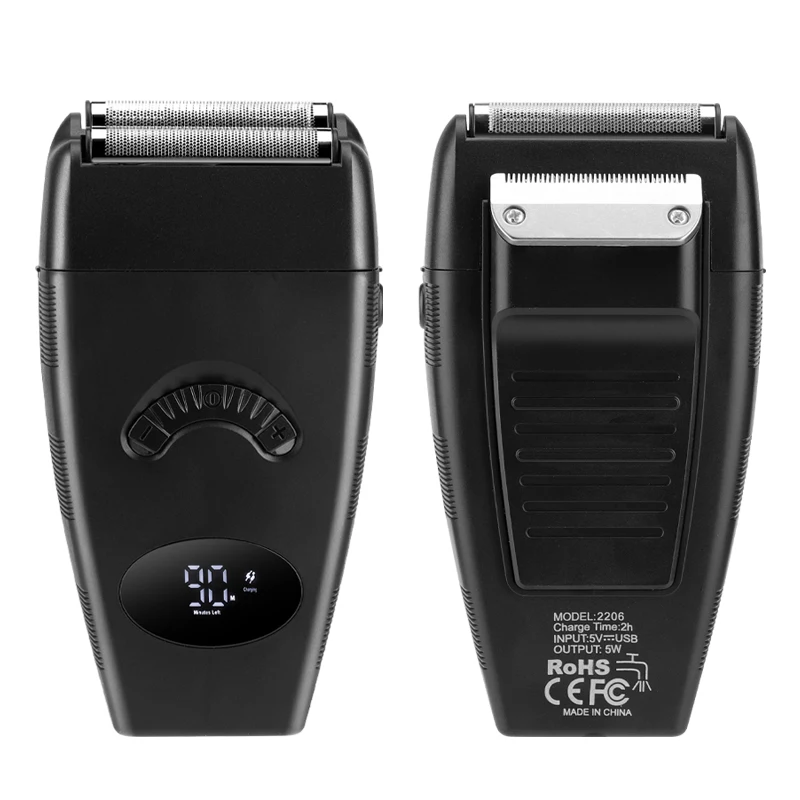 Resuxi 2206 Twin Blade Wireless Rechargeable Electric Portable Waterproof Black Foil Shaver