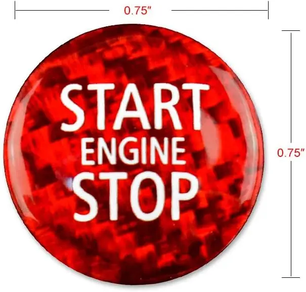 Carbon Fiber Car Engine Start Button Sticker Interior Ignition Trim Decal for Mini Cooper R55 R56 R57 R58 R59 R60 R61 decal