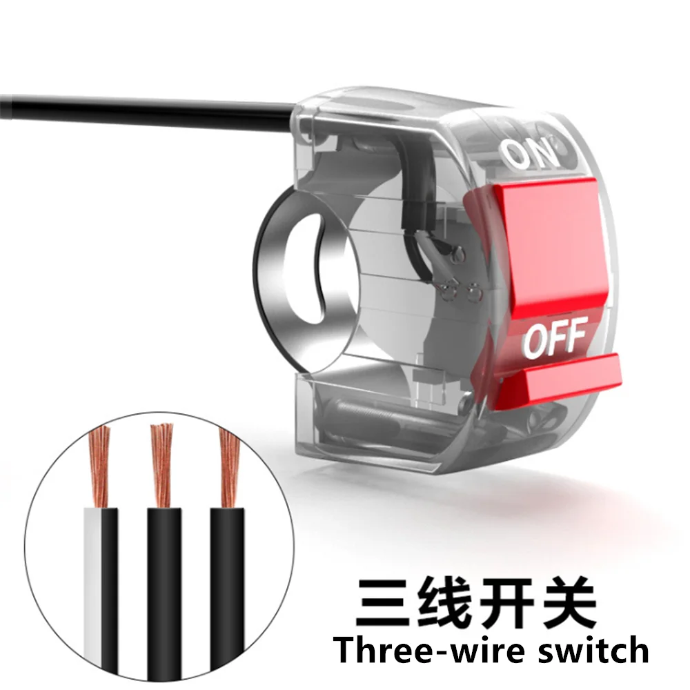 
Motorcycle headlight overtaking light switch button electric car modified handlebar color transparent switch accessories 