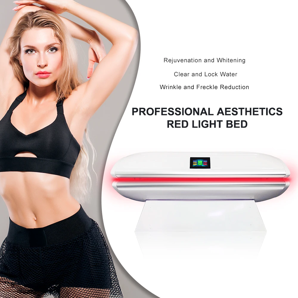PDT LED Light Therapy Equipment Smart Control Red Infrared Light Therapy Bed Whole Body Tissue Recovery Red LED Light Beds