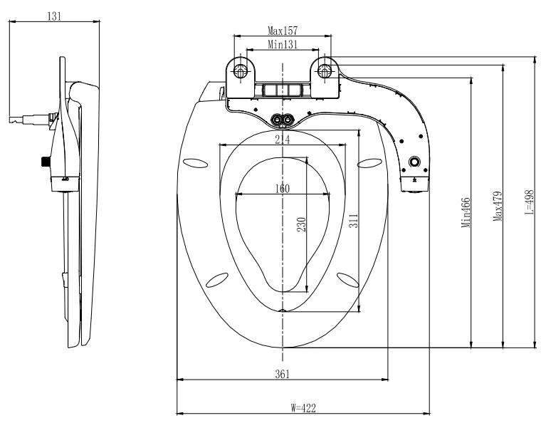 Hot Selling  Self-cleaning  Non-electric family  toilet seat bathroom sprayer  bidet  Toilet Seat