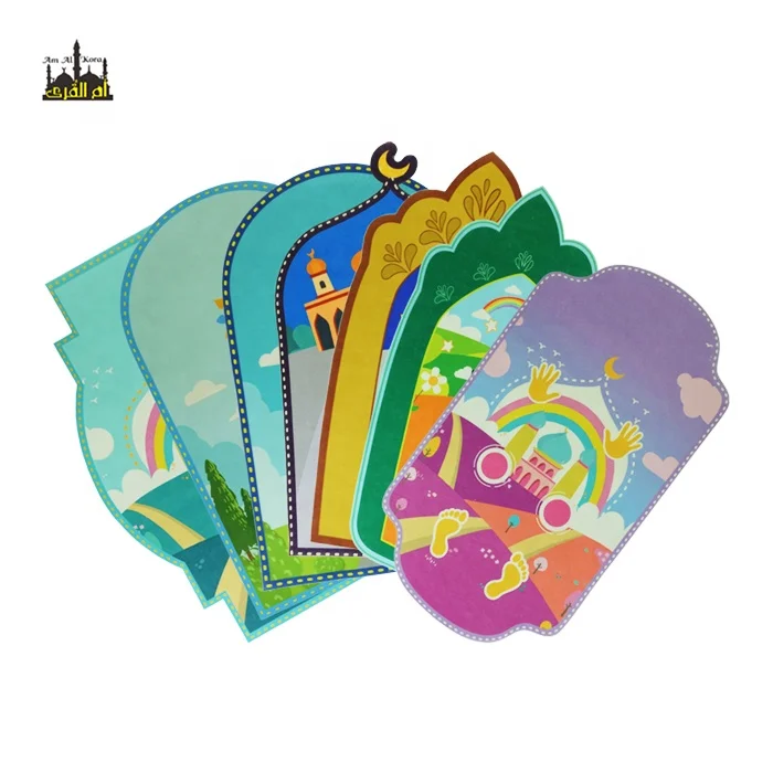 DT001 wholesale Non-woven cheap prayer mat islamic portable cheap prayer rug carpet for children