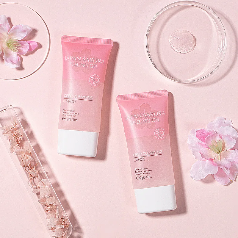 wholesale Sakura deep cleansing cleanse pores peeling Exfoliating sakura Face gel