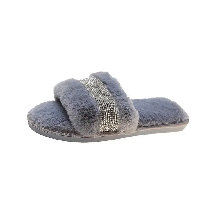 2022 Fashion Women Indoor Fluffy Slides Slipper Custom