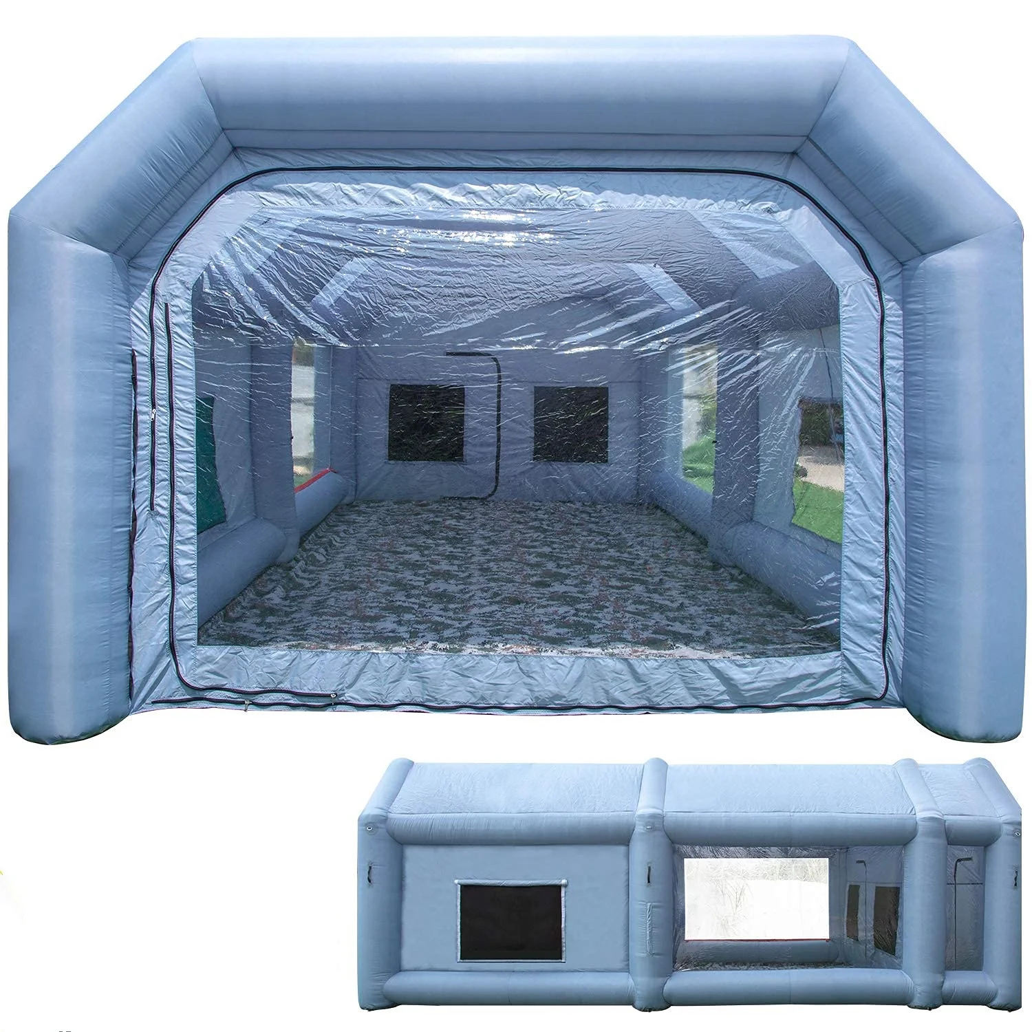 TKLoop 8X4.5X3M  Auto Air Filter Spray Painting Booths With Blowers And Tool Room Paint Booth Equipment