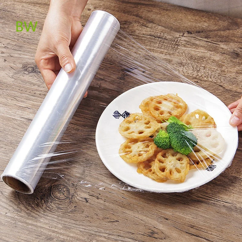 cast soft food wrapping plastic packaging pe food grade cling film jumbo roll 1500 m