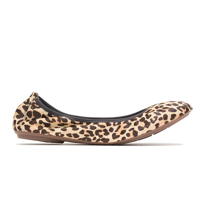 Leopard Print Round Toes Ballet Flats Lightweight Soft Flat Shoes for Women and Ladies