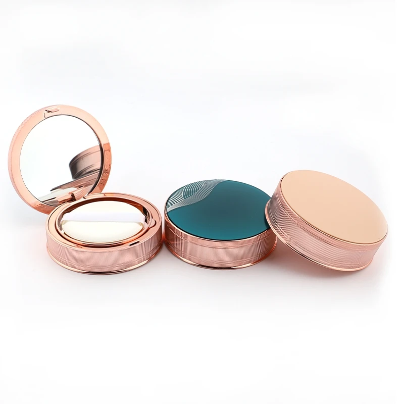 
High-end compact powder container for gucci brand powder compacting press blush container 