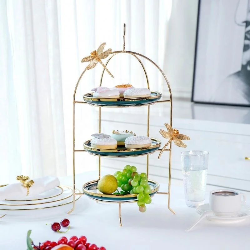 Metal Dessert Rack Banquet Dessert Rack Bird Cage Stand Cake Plate For Wedding  Birthday Party Decoration