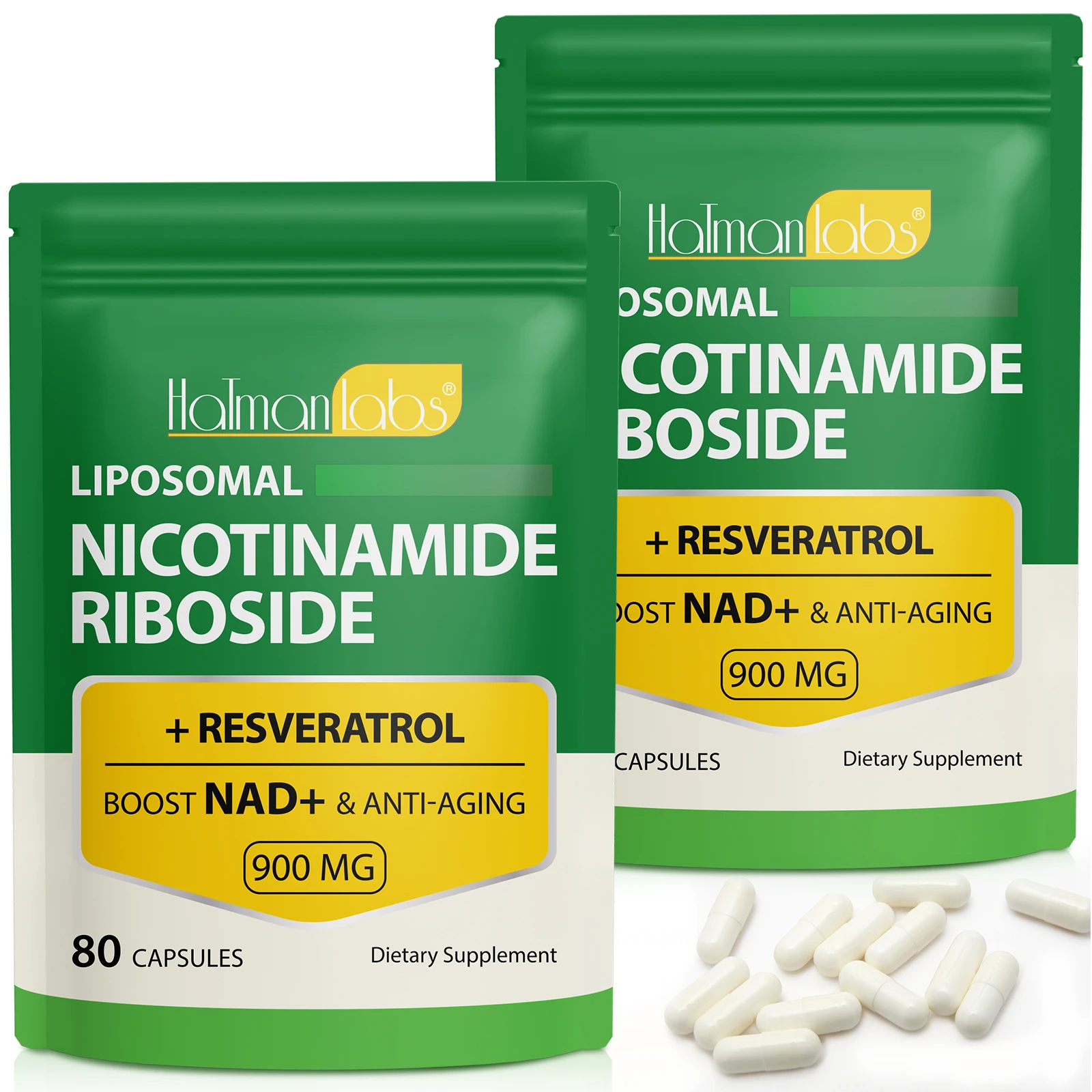 Hatmanlabs antioxidant anti aging nad nicotinamide riboside supplement capsules liposomal nad capsule nad supplement