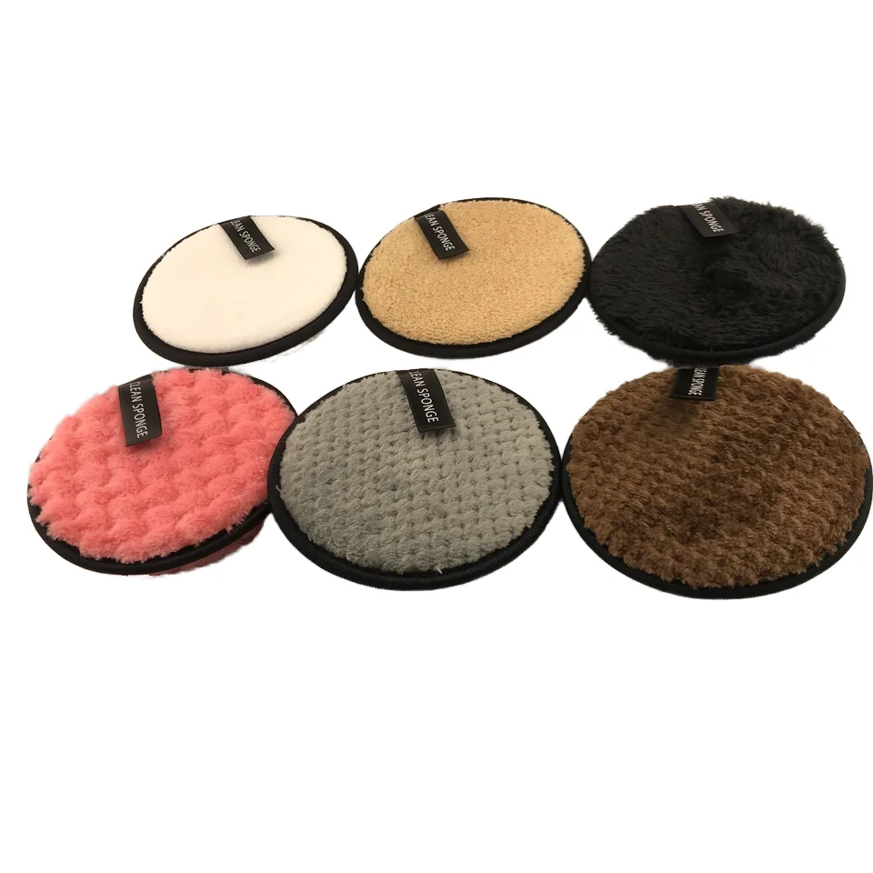 Reusable Microfiber Makeup Remover puff Cleansing Sponge for Face Cleaner Plush Puff