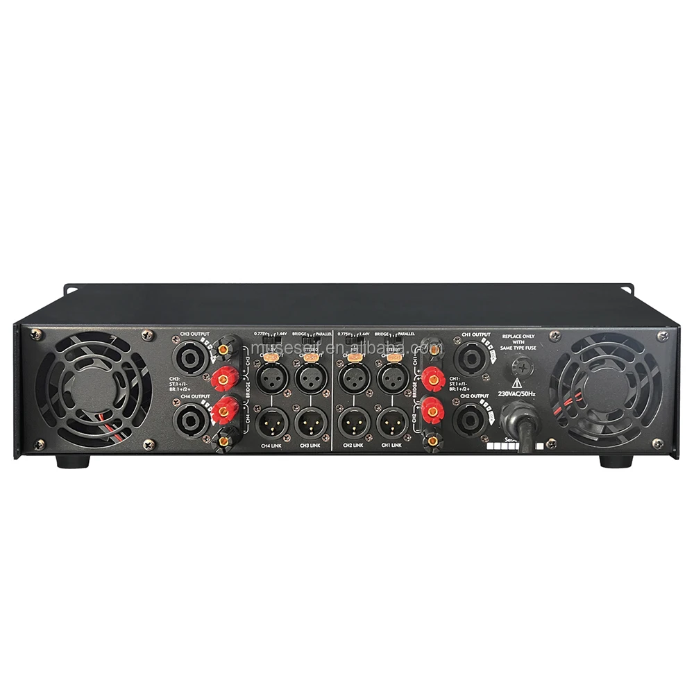\ High Quality Class H Audio Power Amplifier RX-48 800W 4 Channel Stereo Audio Power Amplifier for Stage DJ