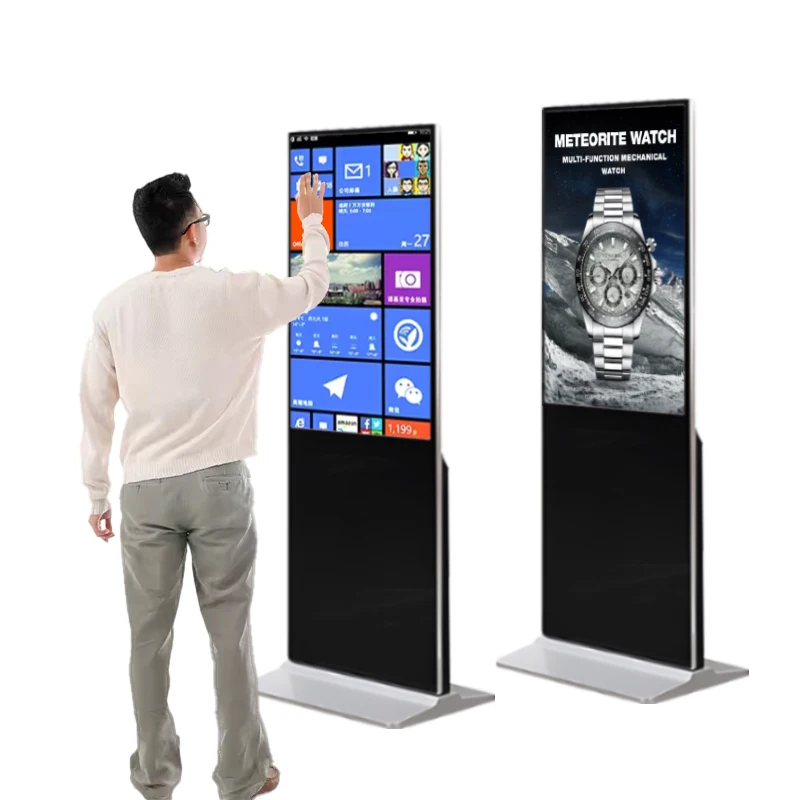 32-85' Free Standing Interactive Digital Signage Display Totem Full Hd 1080P Lcd Monitor Touch Screen Kiosk Advertising Screen