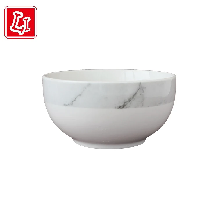 
The grey marble three piece set contains a flat rice bowl ceramic tableware set 