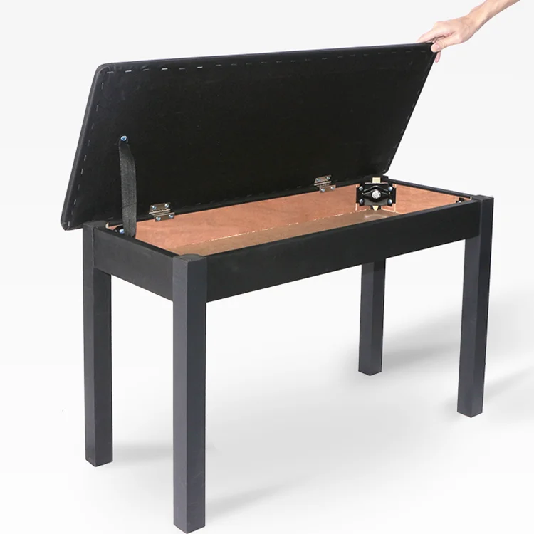 musical accessories foldable wooden piano bench adjustable piano stool with book box piano stool