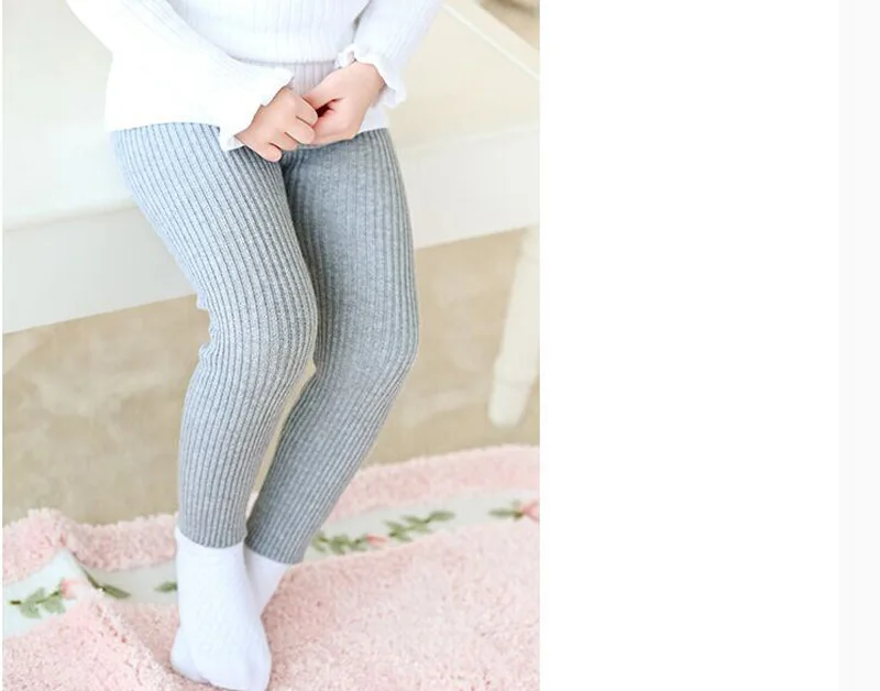 
2020 newborn infant autumn winter plain straight tights kids tight pencil cotton ribbon leggings baby pants 