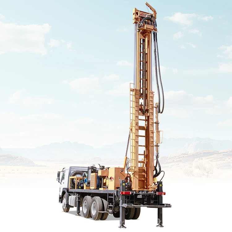 6X4 Chassis Diesel Power Drilling Machine Borehole Water Well Drilling Rig For Sale