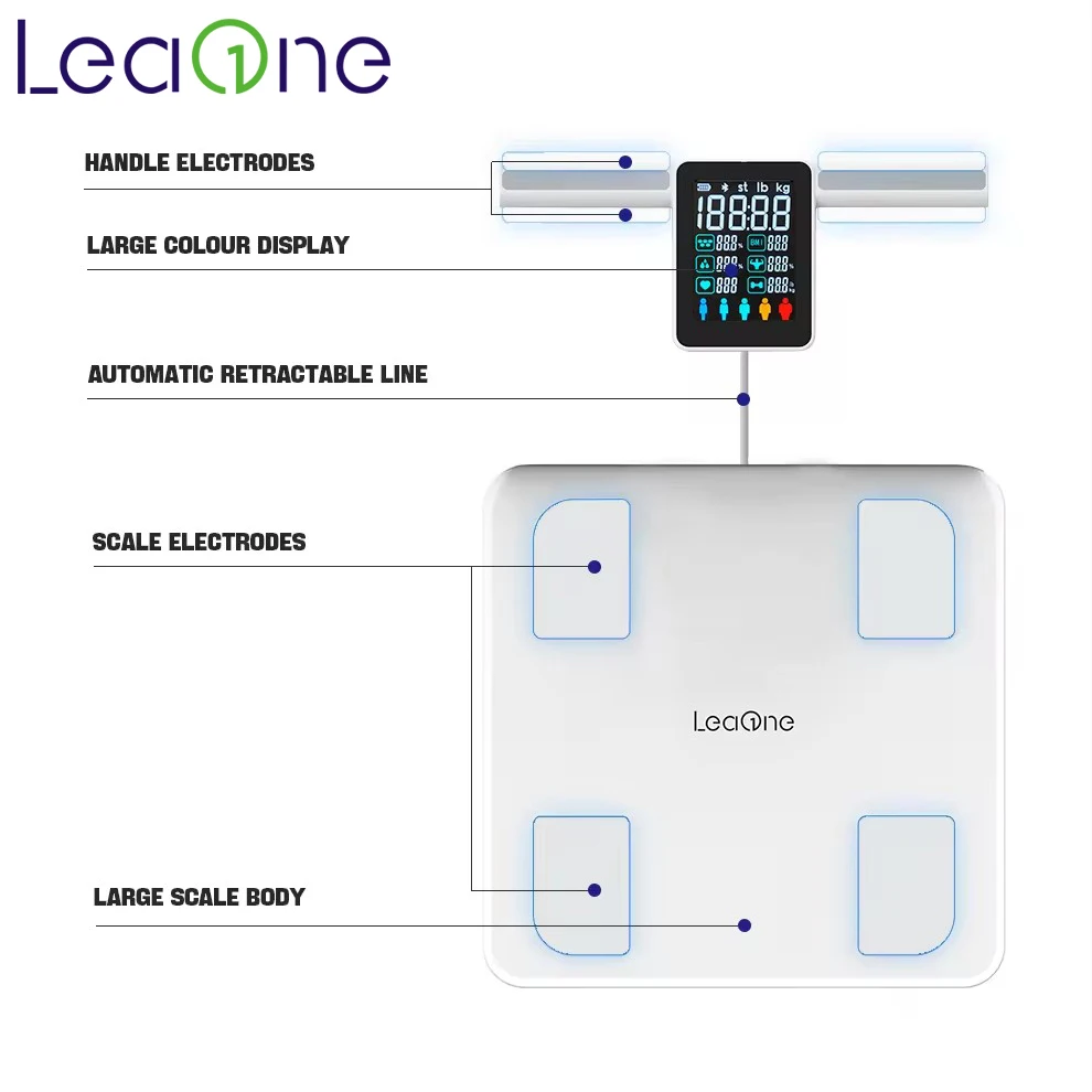 8 Electrodes Scale Smart Body Composition Scale Bluetooth Measures Fat BMI Weighing Scales