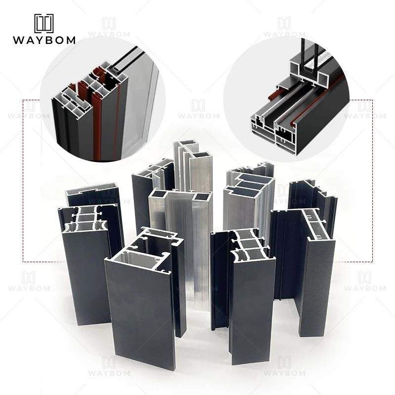 58Pro mm standard internal external aluminium profile bi fold folding balcony patio door wholesale entry door profile frame
