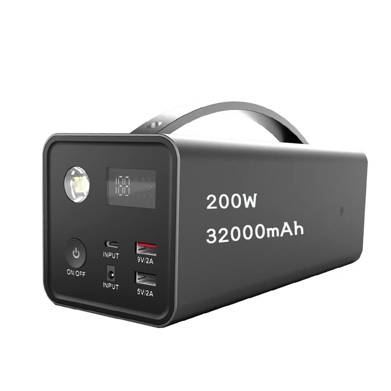Outdoor Power Supply 200W Portable Power Bank AC DC 22800mAh USB Power Station for Travel Laptop Car
