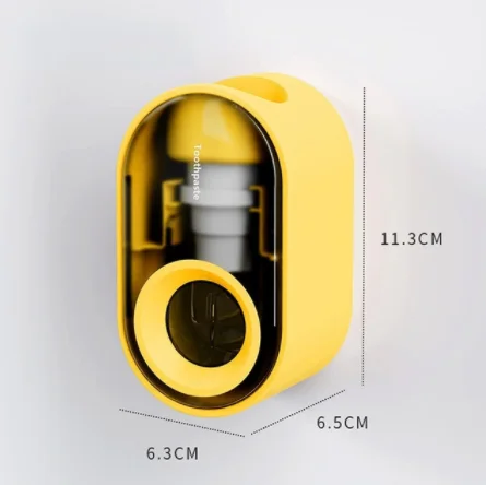 Punch Free Automatic Toothpaste Dispenser Dust Wall Mount Bathroom Accessories Set