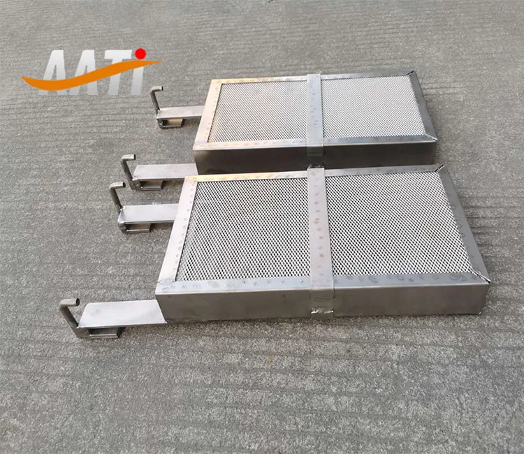 Gr1 Gr2 custom Titanium anode basket for plating electroplating titanium baskets anode baskets bag