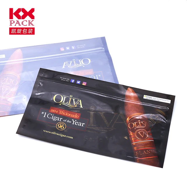 Factory Direct Packaging Printing 3 Side Sealing Bag Food Packaging Mylar Bags Tobacco Pouch Cigar Bags Custom With Zipper